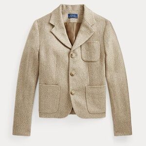 EUC. girls size 10. Polo Ralph Lauren Tan Tween Herringbone Field Blazer